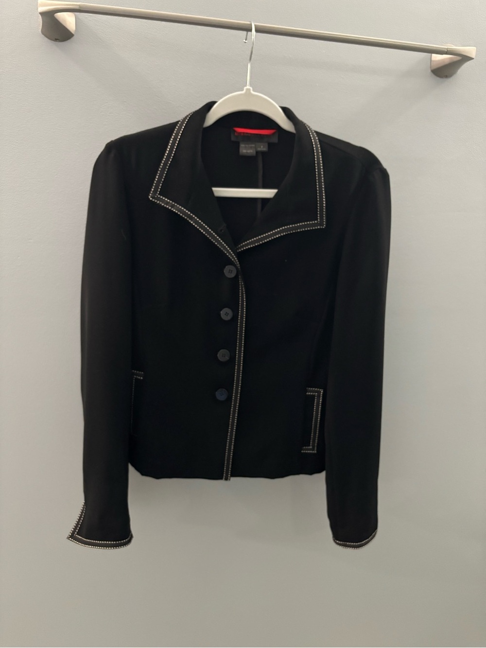 Vintage Nina McLemore Tailored Jacket with Contrast Stitching